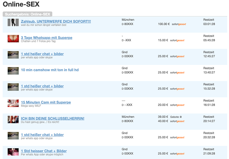 Sextreffene rsteigern auf gesext.de
