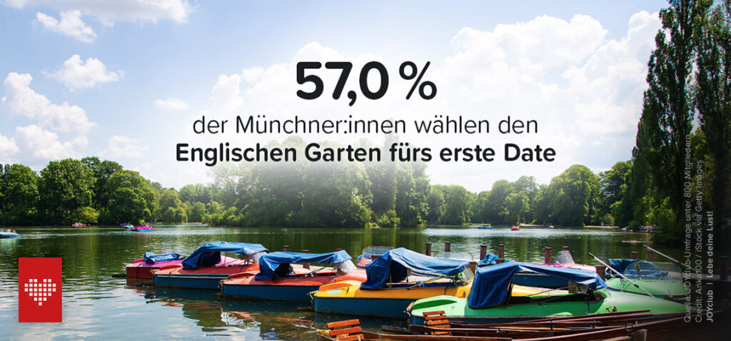 Viele Münchner wählen Englischen Garten als Ort für erstes Date