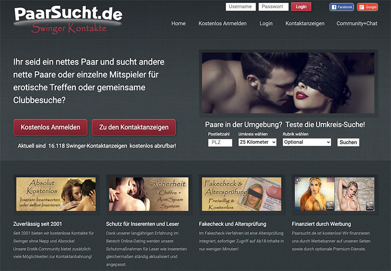 paarsucht.de Swinger Paare finden Gleichgesinnte