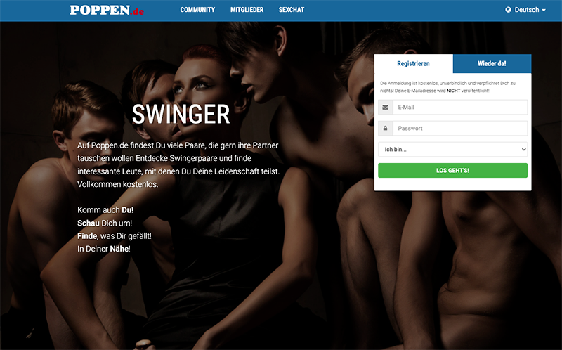 poppen.de riesige Swinger Plattform